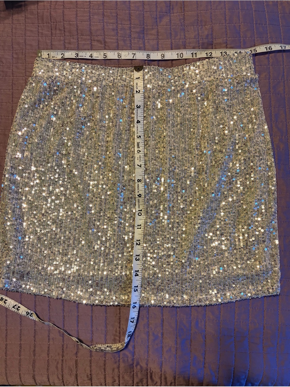 Love on a Hanger Gold Sequin Mini Skirt